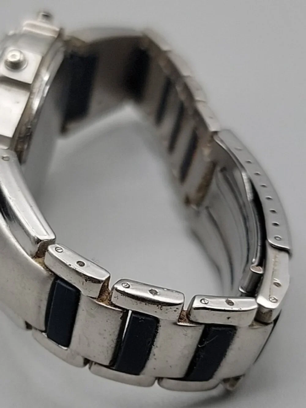 VTG Aqua Digital Men's Watch 38mm Silver Blue Oval Chrono Multi-Sport 7.75